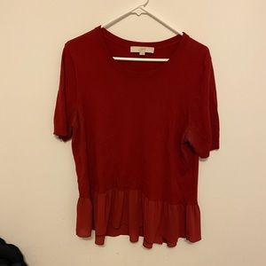 Loft red top large
